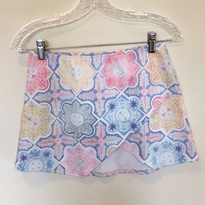 Pastel print mini skirt by For Love & Lemons